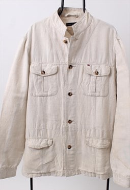 Vintage Men's Tommy Hilfiger white Jacket       