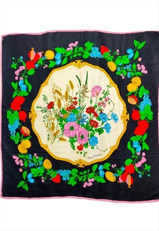 VINTAGE RENATO BALESTRA FLORAL SCARF