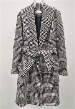 Y2K Dogtooth Karen Millen Belted Coat