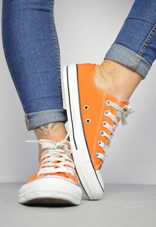 VINTAGE 90S CONVERSE ORANGE OX SHOES TRAINERS GRUNGE RETRO