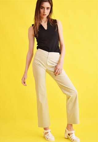 90'S RETRO NEUTRAL REGULAR WAIST CLASSIC CUT TROUSERS