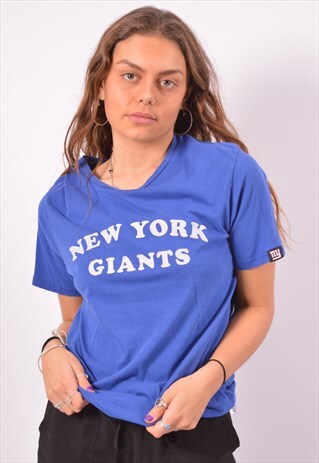 VINTAGE LEVI'S NY GIANTS T-SHIRT TOP BLUE