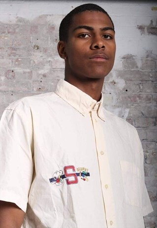 VINTAGE JC DE CASTELBAJAC LOGO SHIRT BEIGE