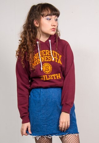VINTAGE 90'S UNIVERSITY OF MINNESOTA HOODIE SWEATSHIRT