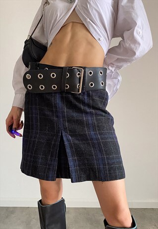  VINTAGE Y2K 00S ESPRIT PLAID TARTAN MINI SKIRT