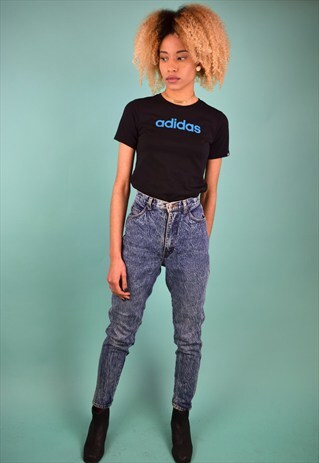 VINTAGE 90'S ACID WASH MOM JEANS