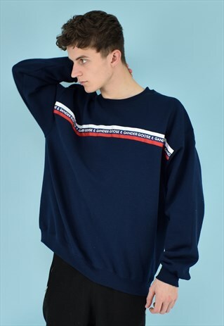 G&G UNISEX NAVY R.W.B RIBBON SWEAT