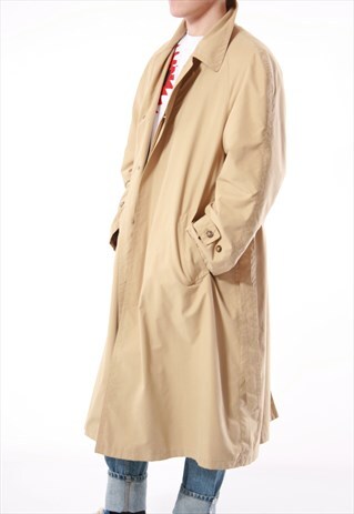 90S VINTAGE CERRUTI TREHCN COTTON OLDSCHOOL COAT 13859