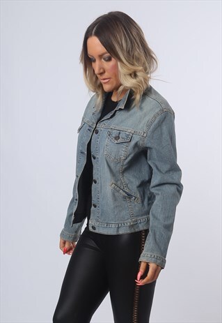 LEVIS DENIM JACKET OVERSIZED FITTED UK 12 - 14 (CKCR)