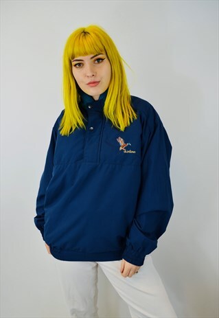 VINTAGE PULLOVER 80S DUCK EMBROIDERED COAT
