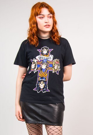 GUNS 'N' ROSES VINTAGE 90'S BLACK BAND T-SHIRT