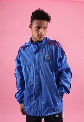 BLUE AND RED KAPPA WATERPROOF JACKET