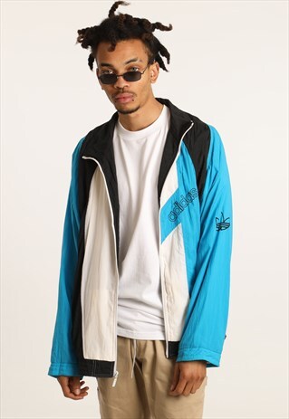 VINTAGE ADIDAS EMBROIDERED SPELLOUT FESTIVAL JACKET
