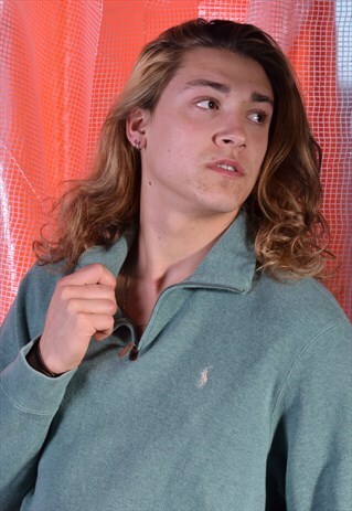 VINTAGE RALPH LAUREN GREEN KNITTED JUMPER