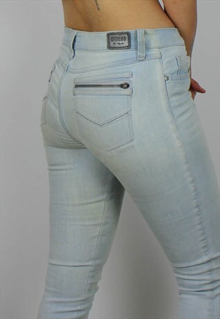 VINTAGE GUESS SKINNY JEANS WITH LOGO BACK