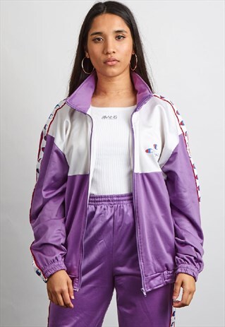 VINTAGE 90'S CHAMPION PURPLE TRACKSUIT CO-ORD