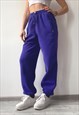 Vintage 90's Winter Unisex Oversized Purple Fleece Trousers