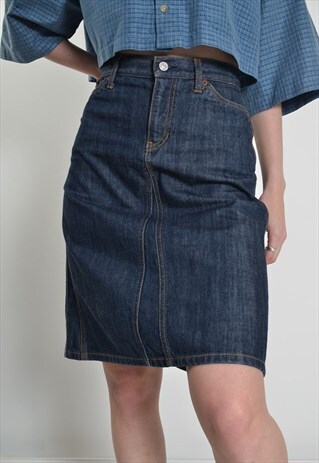 VINTAGE GAP 90'S DENIM SKIRT BLUE