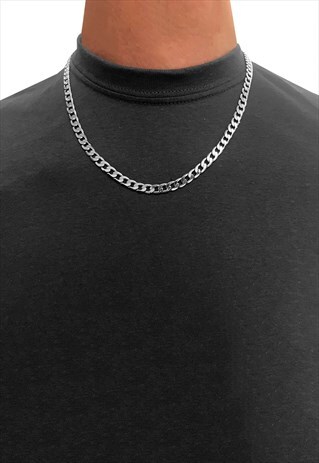 4MM 24" 925 STERLING SILVER NECKLACE CHAIN - SILVER