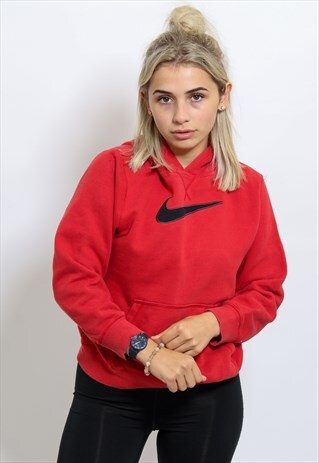 VINTAGE NIKE HOODIE IN RED XS