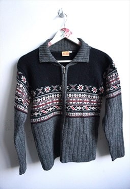 Vintage Norwegian Wool Sweater Cardigan Jumper Norway Woolen