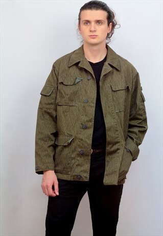 1990'S VINTAGE INDIE ARMY CASUAL JACKET IN GREEN