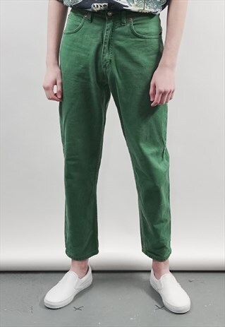 VINTAGE 80'S PACIFIC TRAIL GREEN DENIM JEANS