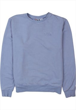 Vintage 90's Fila Sweatshirt Heavyweight Crew Neck Blue