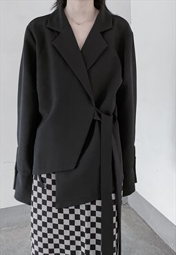 Yamamoto-style Slanted Asymmetric Jacket