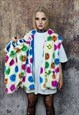 EMOJI FESTIVAL JACKET DETACHABLE FLEECE BOMBER SMILE COAT