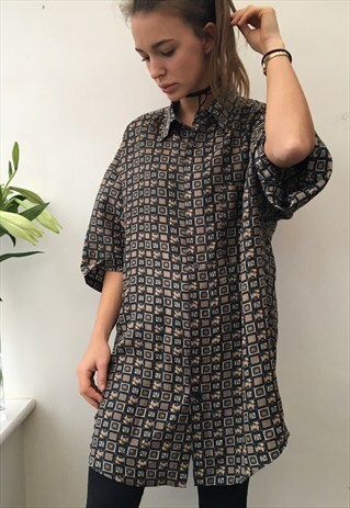 CRAZY PATTERN OVERSIZED RETRO VINTAGE UNISEX FESTIVAL SHIRT