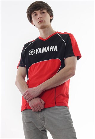 VINTAGE YAMAHA RACING TEE 90S RED BLACK