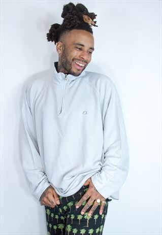 CHAMPION EMBROIDED ZIP SWEATSHIRT