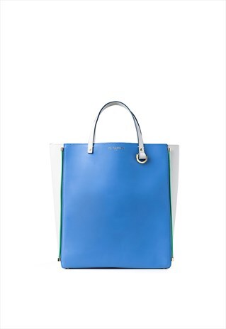 HUDSON A.508 COLOR-BLOCK TOTE BAG(DEEP POOL)