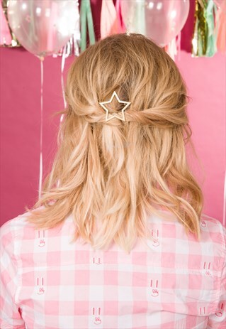 STAR HAIR CLIP, GOLD HAIR CLIP, METAL HAIR CLIP
