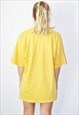 VINTAGE 90S NIKE EMBROIDERED LOGO YELLOW T-SHIRT TEE