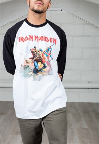IRON MAIDEN TROOPER UNISEX TWO TONE T-SHIRT