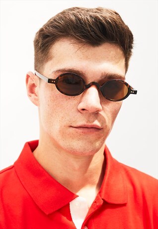 MARLEY - TORTOISESHELL TINY ROUND 90S SUNGLASSES