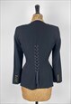 LOLITA LEMPICKA PARIS BLACK CORSET 80'S VINTAGE JACKET