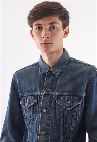 VINTAGE LEVIS TRUCKER 90S BLUE DENIM JEANS