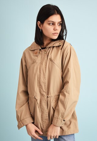 90'S RETRO NEUTRAL ATHLEISURE HOODED MINIMALIST JACKET