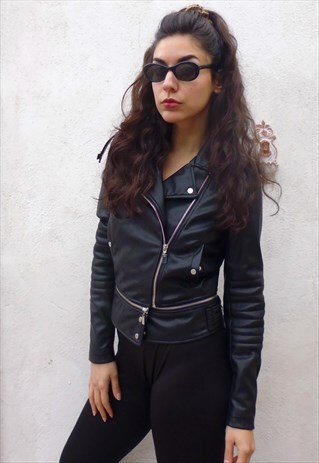 VINTAGE ECO-LEATHER JACKET