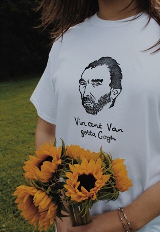VINCENT VAN GOGH PUN PRINTED GRAPHIC T-SHIRT
