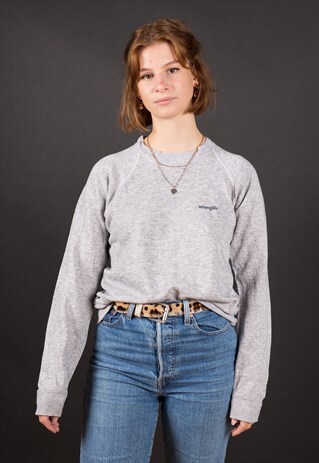 GREY MINIMALISTIC LOGO WRANGLER SWEATSHIRT