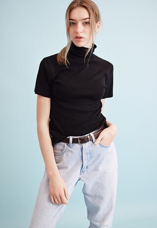 90'S RETRO GRUNGE TURTLENECK TEEN TOP BLOUSE