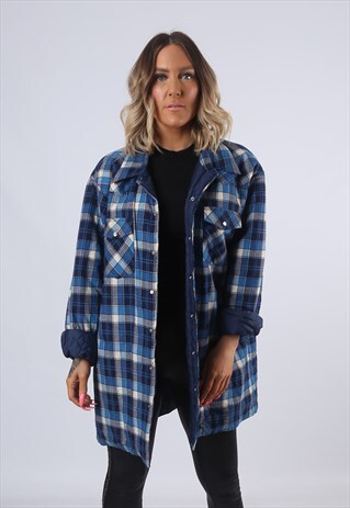 WINTER QUILT LINED SHIRT PRINT OVERSIZED XXXL (EA9V)