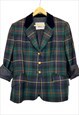 Burberry Vintage Scottish Plaid Blazer for Women. Size M