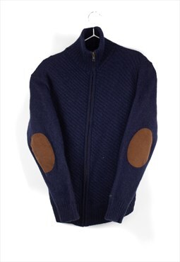 Vintage Dockers Jumper with elbow pads in Blue L
