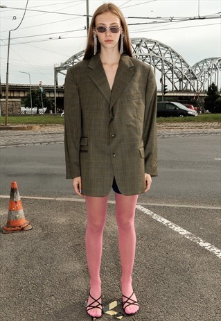 BURBERRYS VINTAGE OVERSIZED CHECKERED BLAZER