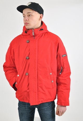 VINTAGE PUFFER JACKET IN RED